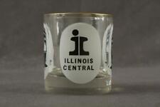 Vintage Railroad Souvenir Advertising Glass ILLINOIS CENTRAL Liquor Tumbler picture