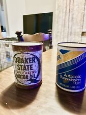 oil cans vintage Both Full Motor Oil , Trans Fluid picture