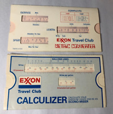 Vintage Exxon Travel Club Metric Converter & Calculizer Gas Usage Calculater picture