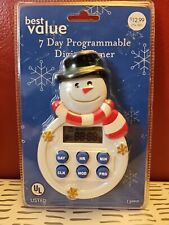 7 Day Programmable Digital Electric Timer Christmas Tree Lights Snowman 2005 picture