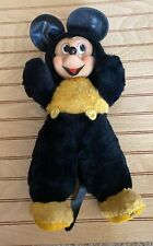 Vintage Walt Disney Gund MFG Co. Mickey Mouse Rubber Face Plush Doll Rare picture