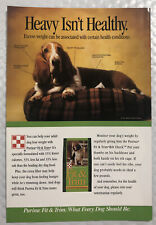 Vintage 1995 Original Print Ad Full Page - Purina Fit & Trim Heavy Isn’t Healthy picture