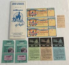 VTG 1987 Disney Ephemera Lot~Admission~Parking~Brochure~Receipt~3 Day Passports picture