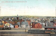 Bird's Eye View Carbondale PA Pennsylvania Train Depot 1909 Postcard picture