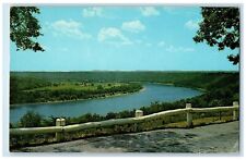 1968 Scenic Horseshoe Bend Ohio River From Leavenworth Corydon IN Trees Postcard picture