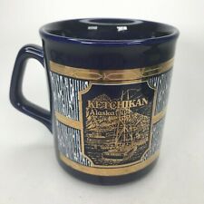 Ketchik Alaska Coffee Mug 22K Gold By Culver Salmon Capital Of World USA Cup C26 picture