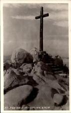 RPPC Postcard - Cross on Mt Rubidoux, Riverside, CA BK35 picture