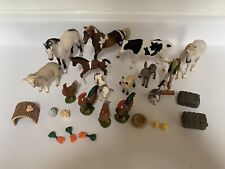 Schleich Farm Animal Lot Of 20 + Figures Cows, Horses, Sheep, Roosters, Rabbits  picture