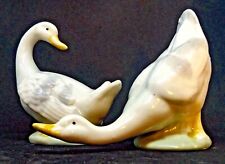 White Porcelain Geese Figurines in Courtship Stance  Artmark Vintage Collectable picture