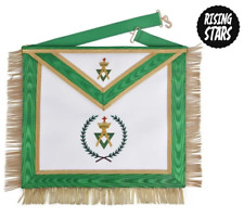 Sovereign Master Allied Masonic Degrees Apron - Green Ribbon picture