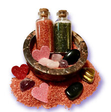 Black Salt Red Two Pack Witch Ritual Spell Protection Love Sex HooDoo Wicca 4 OZ picture