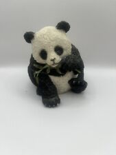 sc stone critter panda Trinket Box with baby panda inside picture