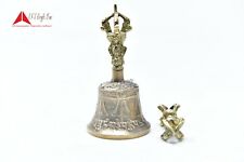 4.25 Inch Tibetan Buddhist Meditation  Puja Bell Bronze, Dorje(Vajraby) SNSCraft picture