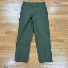 Vtg Military Trousers Utility Durable Press OG-507 Pants Olive Green 36x30 #3 picture