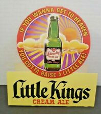 Vintage Little Kings Beer Schoenling Table Bar Pub Tavern Adv Sign 5.5