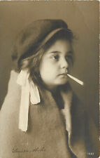 RPPC Postcard Little European Kid With Cigarette Smoking Louisa picture