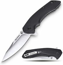 DuraTech Folding Utility Knife Black Box Pocket Cutter Stainless Steel Blades picture