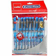 100 Pcs Cello Butterflow Ballpoint Pen (Blue) Office use pens - Pack of 10 picture
