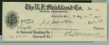 1907 R.F Strickland Co. General Merchandise Concord Bank Check GA  $50 51 picture