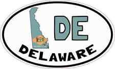 5X3 Oval DE Delaware Sticker Luggage Decal Car Truck Bumper Cup Tumbler Stickers picture