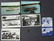 1959 Mighty Mississippi River S.S. Admiral 6 SIX piece set Brochure & Postcards- picture