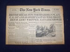 1945 MARCH 28 NEW YORK TIMES - BRITISH BREAK INTO NORTH GERMAN PLAIN - NP 6679 picture
