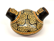 Vintage Peruvian Shipibo Conibo Pottery Vase Face Handmade Vessel 7.5x5