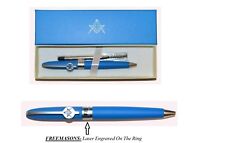 Blue Freemasons Masonic Square Ballpoint Pen Gift Set Elegant Pen Set Unique NEW picture