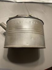 VINTAGE CCC & STL RAILROAD WATER/Oil CAN GALVANISED METAL w/ FOLDING HANDLE picture