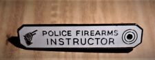 GEMSCO NOS Vintage Collectible PIN - POLICE FIREARMS INSTUCTOR - White Enamel picture
