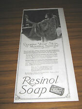 1921 Vintage Ad Resinol Soap Pretty Lady Looks in Hand Mirror picture