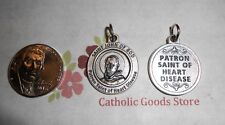 Saint St John of God  - Patron St of Heart Disease - Silver Tone Round- Medal  picture