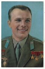 1973 GAGARIN 1st MAN in SPACE ASTRONAUT Cosmonaut AWARDS OLD Russian Postcard picture