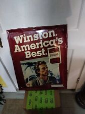 Vintage Winston America's Best RJ Reynolds Tobacco Cigarettes Metal Store Sign picture