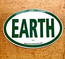 FULL SIZE EARTH BUMPER STICKER SAVE THE PLANET GREEN ORGANIC ENVIRONMENT UNUSED picture