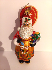 Christopher Radko Ornament Workshop Fun Christmas Hand Painted Blown Glass picture