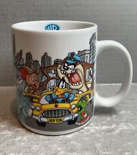  Vtg. Looney Tunes Coffee Mug New York City WB Taxi Taz Hot Dog Cart Bugs Tweety picture