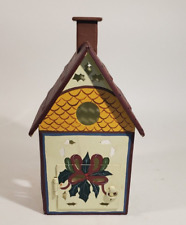 Vintage LENOX Birdhouse Votive Winter Greetings Toleware Metal Candle Holder picture