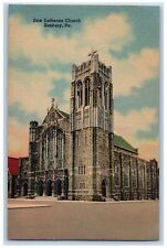 Sunbury Pennsylvania Postcard Zion Lutheran Church Chapel c1940 Vintage Antique picture