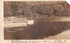 UPICK POSTCARD View of BREAK NECK RESERVOIR Connellsville Pennsylvania RPPC 1907 picture
