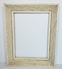 Mid C True Vtg Embossed Wood 20.5x16.5 Wavy Grain Frame for 12x16 Painting Print picture