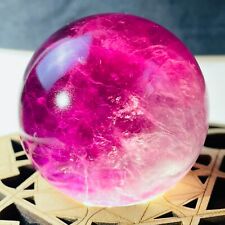 321g Rare Natural Purple Red Fluorite Quartz Crystal Sphere Ball Healing picture