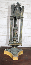 Antique spelter bronze neo gothic chapel statue saint anthony abt picture