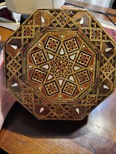 Mosaic Vintage Unique Authentic Syrian Wooden Box Handmade picture