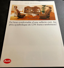 1991 Audi 90 Special Edition - Vintage 2-page Car Dealer Sales Brochure - FRENCH picture