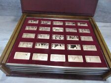Vintage Franklin Mint 100 Greatest Americans 100 Bronze Bars In Case picture
