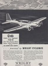 Curtiss Y1A-18 Shrike attack plane powered by Wright Cyclone Engines ad 1937 picture