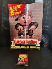 SCARCE VINTAGE TOPPS GARBAGE PAIL KIDS 15th SERIES CARD PROMO POSTER W/ PACK picture