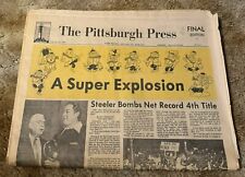 1977 Pittsburgh Press Steelers “A Super Explosion” Full Paper picture