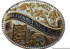 1993 NATIONAL FINALS RODEO Belt Buckle NFR LIMITED Silver Plated Rare  picture